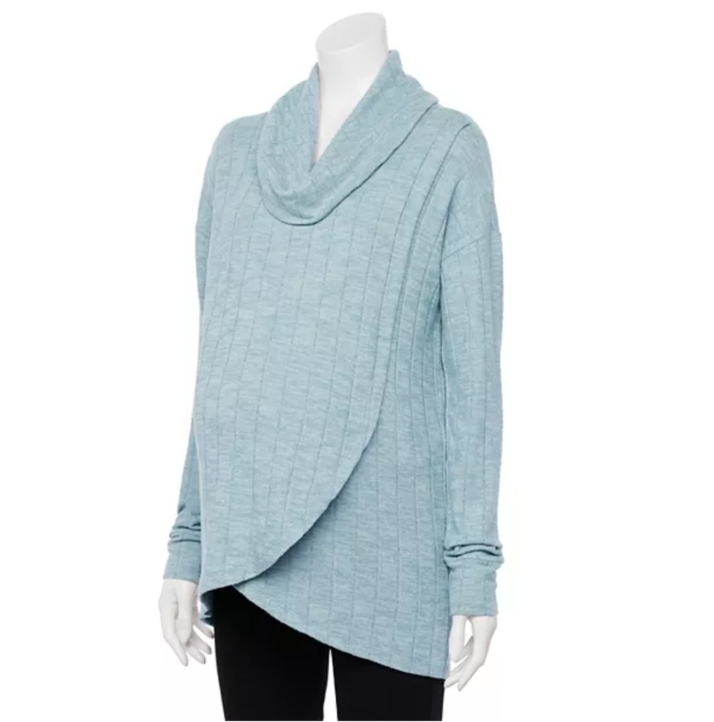 Maternity Sonoma Goods For Life® Cowlneck Tulip Front Nursing Top Large